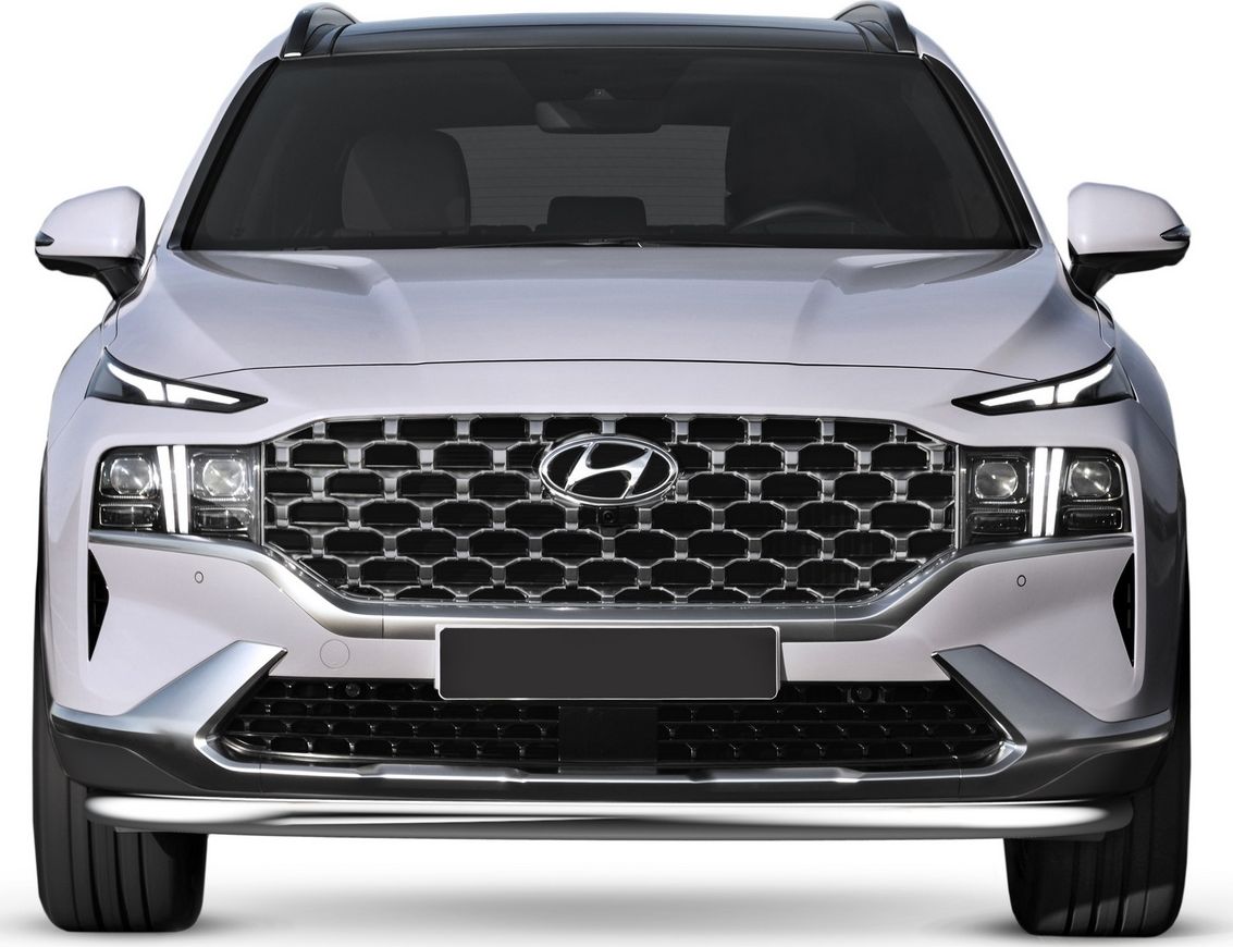 Защита Rival переднего бампера d57 для Hyundai Santa Fe IV рестайлинг 2021-2026. Артикул R.2313.001