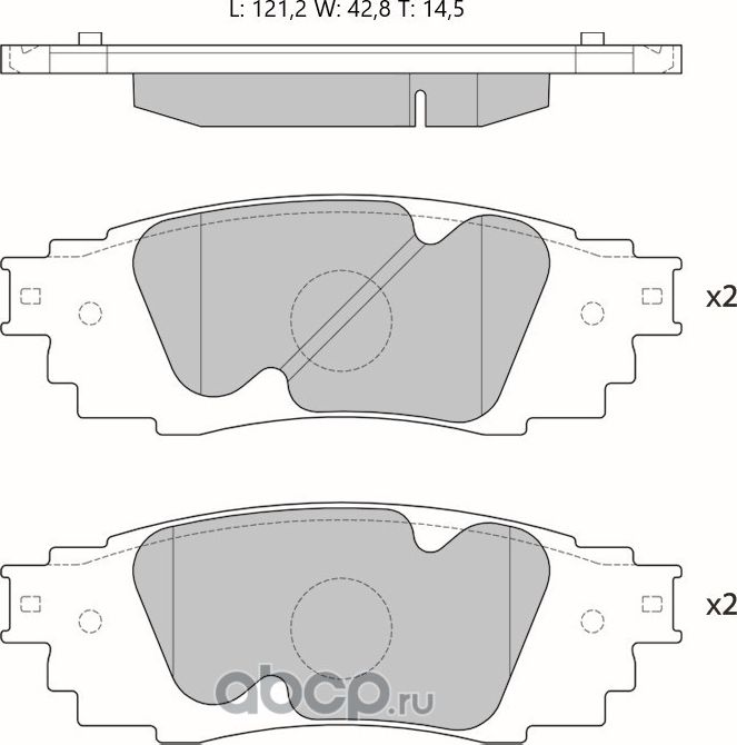 Колодки торм. диск. (Avantech). Артикул AV1202