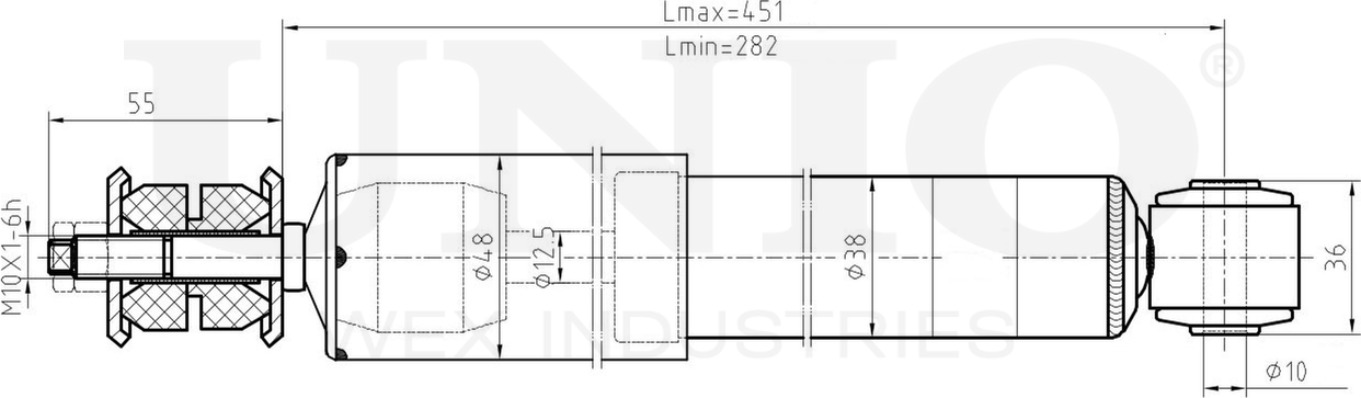 Амортизатор подвески (Unio). Артикул SAB-10532