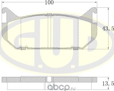 Тормозные колодки G.U.D.. Артикул GBP041600