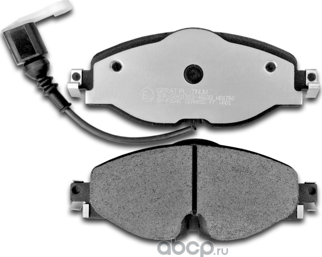 Тормозные колодки Gerat BP-F204C (передние) Ceramic Gerat. Артикул BPF204C