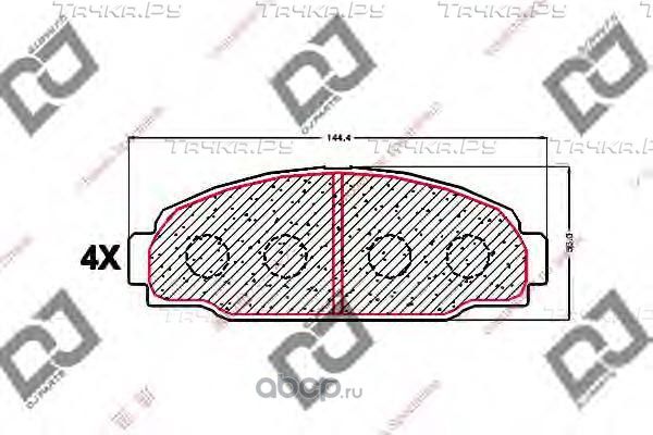 Колодки тормозные дисковые (DJ Parts). Артикул BP1557