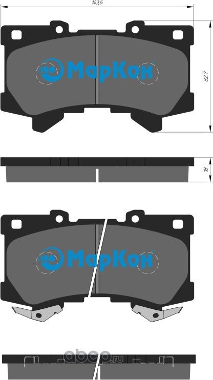 Колодки тормозные дисковые к-т передн. Toyota Land Cruiser 300 (Markon). Артикул 507802180
