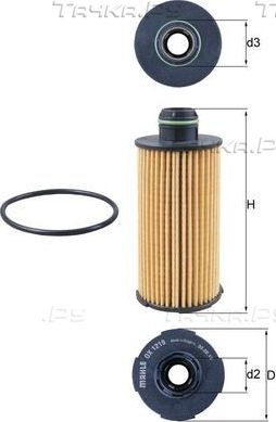 Масляный фильтр Mahle. Артикул OX 1219D