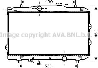 Радиатор охлаждения двигателя AVA. Артикул KA2119