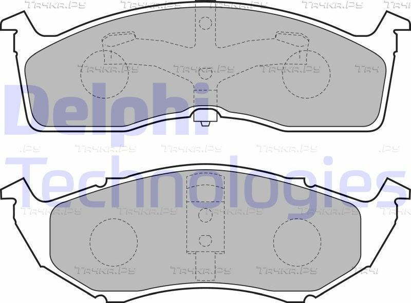 Тормозные колодки Delphi (Low-Metallic) передние для Chrysler Grand Voyager III 1995-2001. Артикул LP1531