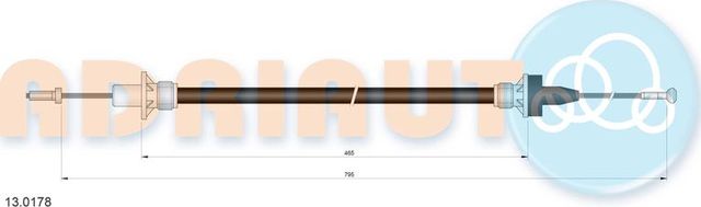 Трос сцепления Adriauto для Ford Escort V 1996-1999. Артикул 13.0178