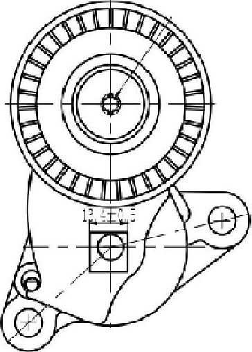 Натяжной ролик (натяжитель) приводного клинового зубчатого ремня Trialli для Ford B-MAX 2012-2018. Артикул CM 5726