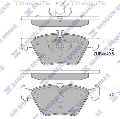 Тормозные колодки Sangsin Hi-Q. Артикул SP1797A
