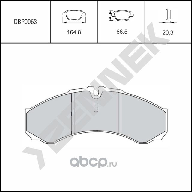 Колодки тормозные дисковые задние без датчика RENAULT MASTER 03-> NT400 09 (Zennek). Артикул DBP0063