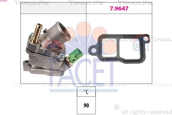 Термостат Facet Made in Italy - OE Equivalent для Volvo S60 I 2000-2010. Артикул 7.8733