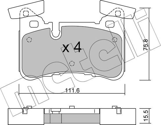 Тормозные колодки Metelli. Артикул 22-1199-0