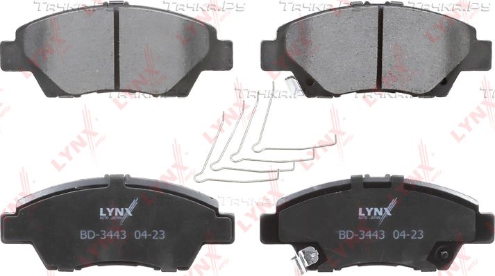 Тормозные колодки LYNXauto передние для Honda Insight II 2009-2014. Артикул BD-3443