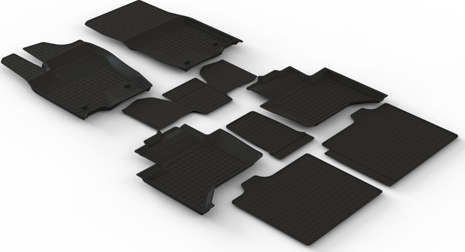 Коврики резиновые Seintex с высоким бортиком для салона Toyota Land Cruiser Prado 250 2024-2026. Артикул 318232