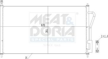 Радиатор кондиционера (конденсатор) Meat & Doria. Артикул 991072