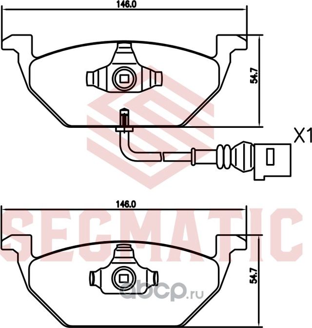 Колодка торм диск пер (Segmatic). Артикул SGBP2655