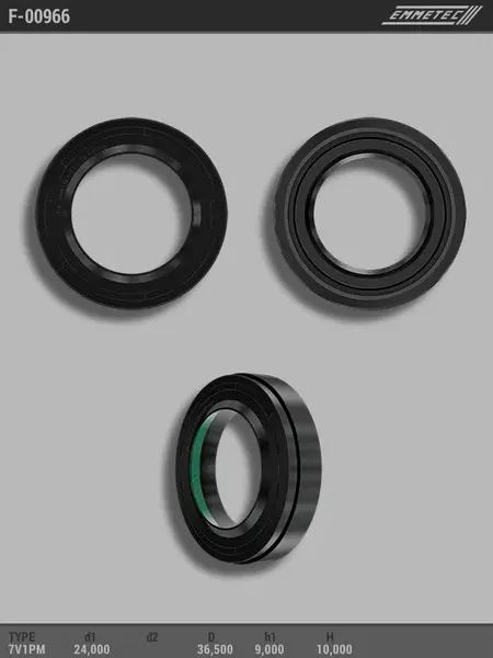 Сальник 24,00/36,50*9,00/10,00 тип 7V1PM (Emmetec). Артикул F00966
