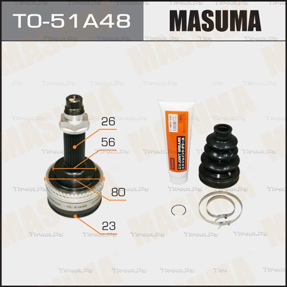 Шрус наружный (граната) Masuma передний правый для Toyota Corolla E110 1999-2002. Артикул TO-51A48