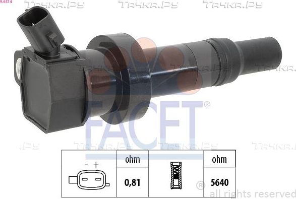 Катушка зажигания Facet Made in Italy - OE Equivalent для Hyundai i10 II 2013-2026. Артикул 9.6514
