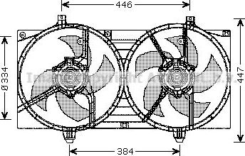 Вентилятор радиатора двигателя AVA. Артикул DN7528
