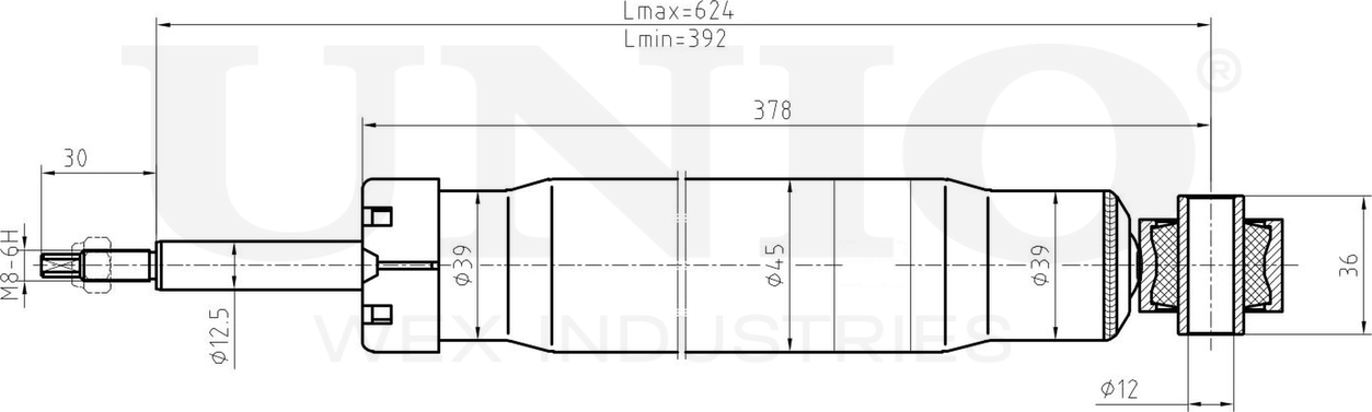 Амортизатор подвески (Unio). Артикул SAB-10461