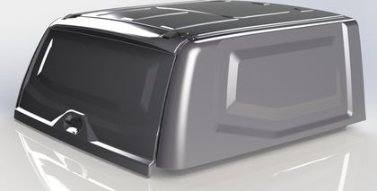 Крыша (кунг) кузова АВС-Дизайн для УАЗ Pickup 2015-2024 с двойной кабиной. Грузовой (cargo), 1 дверь, белый. Артикул ABC.UAZ.BR.08W