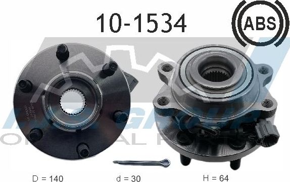 Ступичный подшипник (комплект) IJS Group. Артикул 10-1534