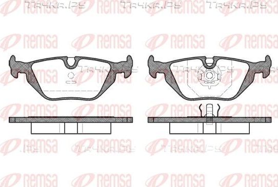 Тормозные колодки Remsa задние для Saab 9-5 I 1997-2009. Артикул 0265.30