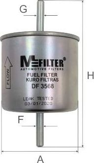 Топливный фильтр MFilter. Артикул DF 3568