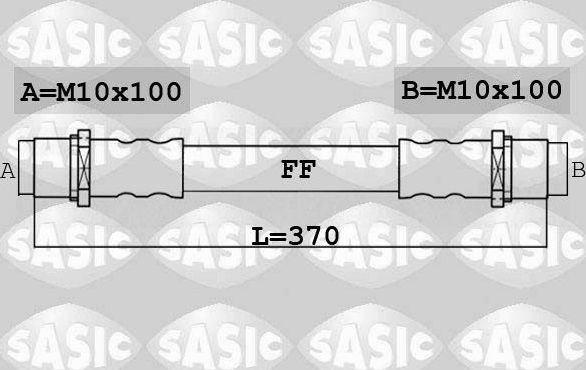 Тормозной шланг Sasic передний правый для Volkswagen Transporter T4 1990-2003. Артикул 6606243