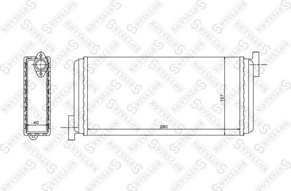 Радиатор отопителя (печки) Stellox для Mercedes-Benz 190 (W201) 1982-1993. Артикул 10-35049-SX