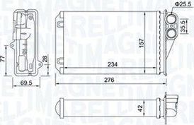 Радиатор отопителя (печки) Magneti Marelli. Артикул 350218461000