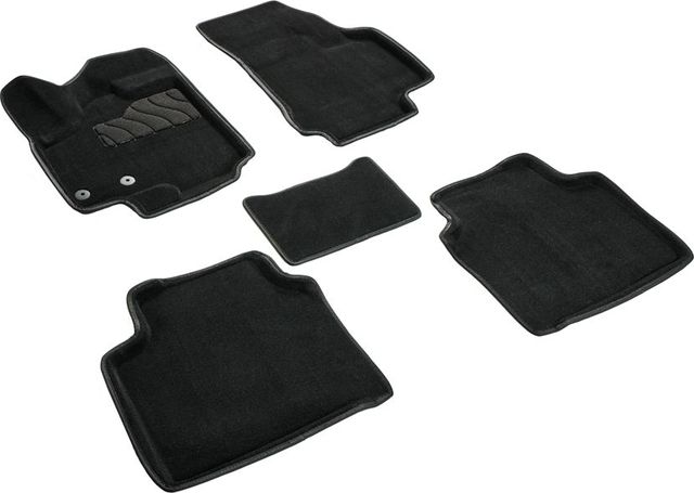 Коврики Seintex 3D ворсовые для салона JAC JS6 2022-2026 ЧЕРНЫЕ. Артикул 98850