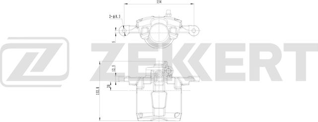 Тормозной суппорт Zekkert (Чугун) передний левый для Daewoo Matiz I 1998-2015. Артикул BS-8326