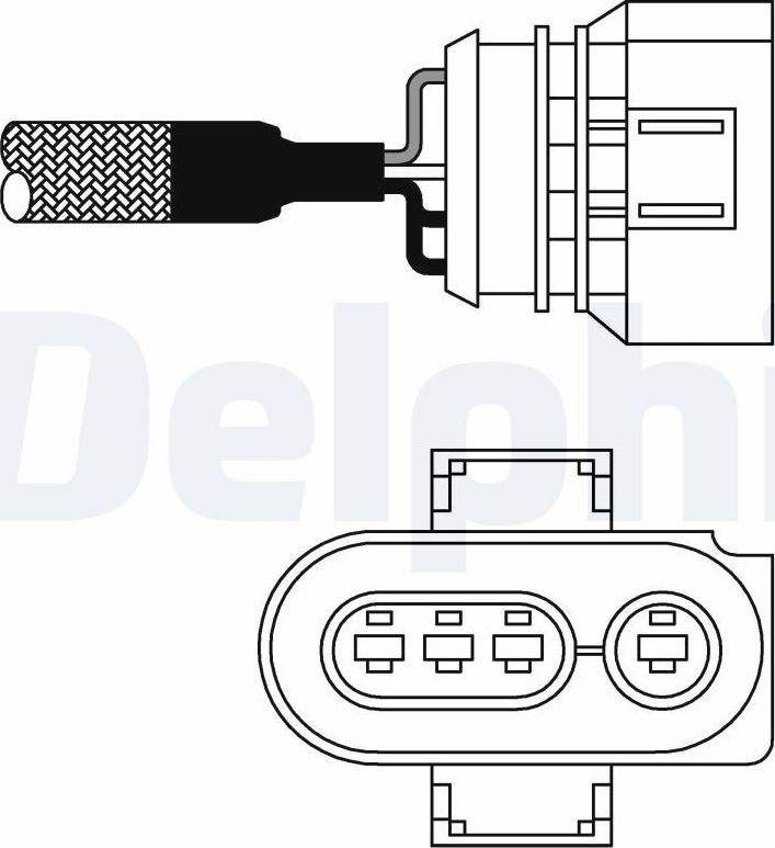 Лямбда-зонд (кислородный датчик) Delphi. Артикул ES10987-12B1