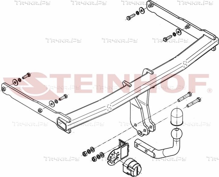 Фаркоп Steinhof для Audi A6 C7 седан 2011-2014. Артикул A-098