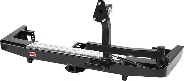 Бампер силовой РИФ задний с квадратом под фаркоп и калиткой стандарт УАЗ Патриот 2014-2026. Артикул RIF063-21120