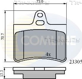 Тормозные колодки Comline Comline. Артикул CBP01122