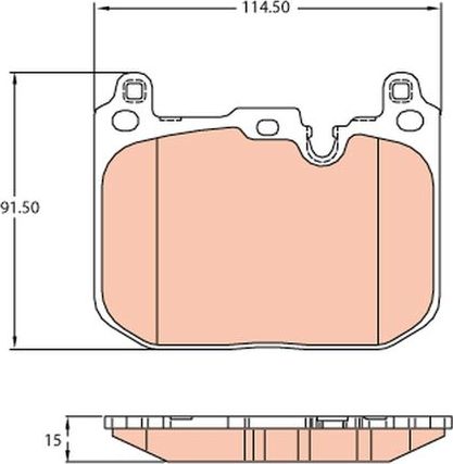 Тормозные колодки TRW передние для MINI Hatch III (F55/F56) 2013-2026. Артикул GDB2137