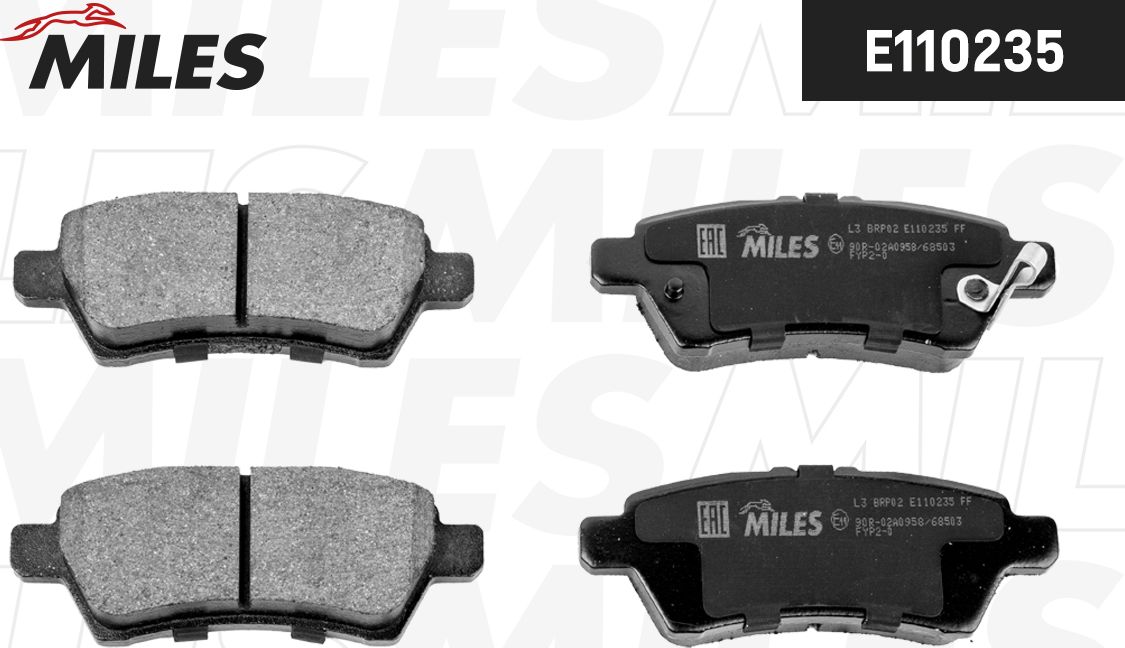 Тормозные колодки Miles (Semi-Metallic). Артикул E110235