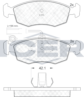 Тормозные колодки Icer для Fiat Palio I 1996-2004. Артикул 181518