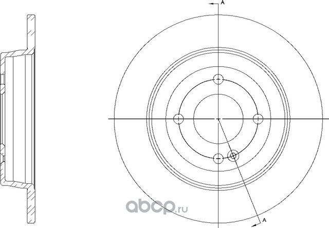 Диск тормозной (G-Brake). Артикул GR01953