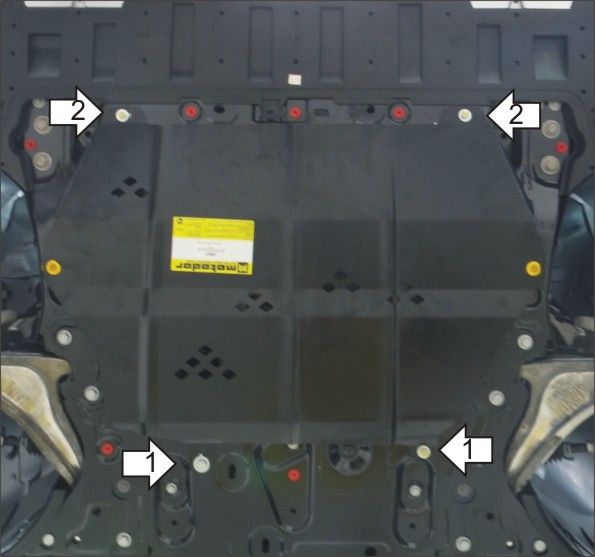 Защита Мотодор для картера, КПП Volvo XC90 II 2015-2026. Артикул 02621