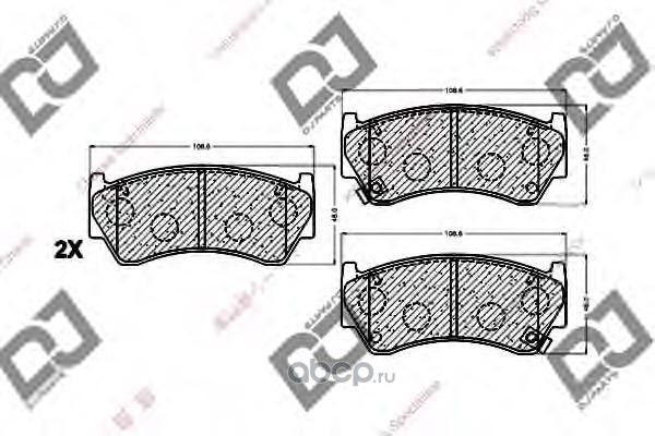 Колодки тормозные дисковые (DJ Parts). Артикул BP1043
