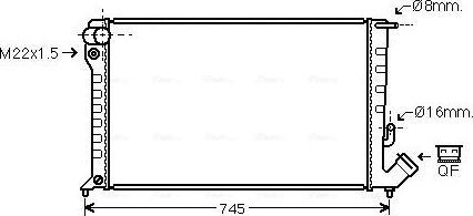 Радиатор охлаждения двигателя AVA. Артикул CNA2151