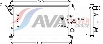 Радиатор охлаждения двигателя AVA ** CLEVER FIT **. Артикул FTA2292