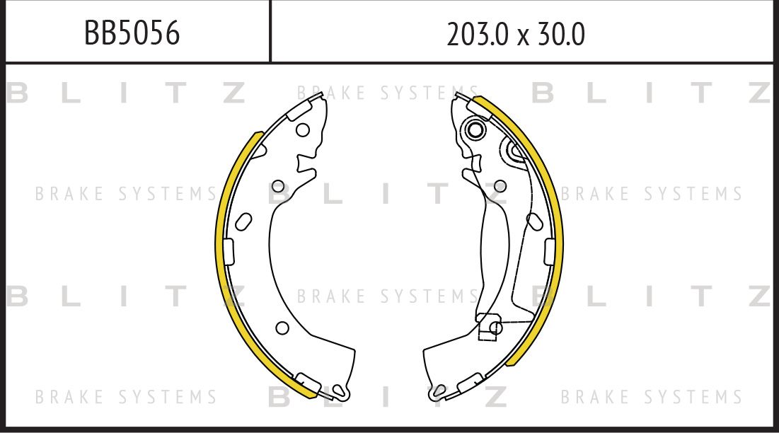 Колодки тормозные HYUNDAI GETZ 02- задн. (Blitz). Артикул BB5056