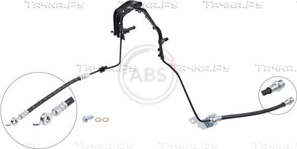 Тормозной шланг ABS задний правый для Citroen Jumpy III 2016-2026. Артикул SL 1245