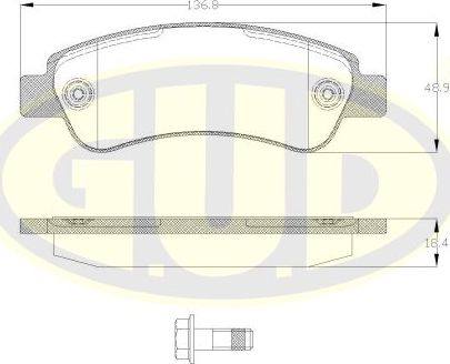Тормозные колодки G.U.D.. Артикул GBP880129