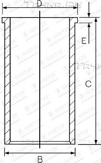 Гильза цилиндра Goetze Engine для Volkswagen Crafter I 2006-2013. Артикул 14-020420-00